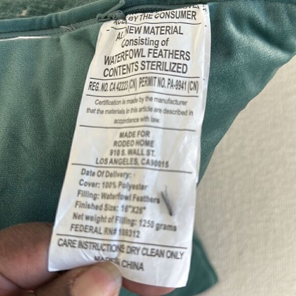 Rodeo Home Velvet Textured Throw Pillow 14”x26” - Picture 4 of 4